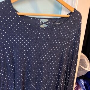 Blue Dotted Tunic top XL